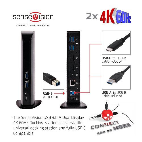 Docking-Station-Club-3D-CSV-1460-USB-3-0-Dual-Display-4K-60Hz