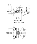 Grohe-23787000-Start-Classic-Miscelatore-Monocomando-per-Vasca-Doccia