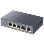 Cudy-GS1005P-switch-di-rete-Gigabit-Ethernet--10-100-1000--Supporto-Power-over-Ethernet--PoE--Grigio