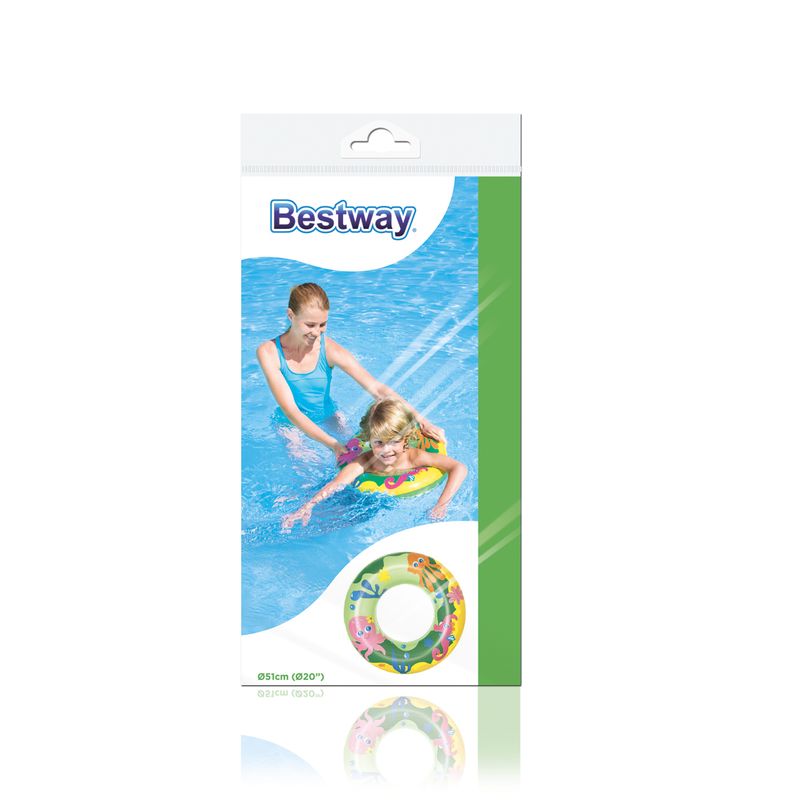 Bestway-36113-galleggiante-da-piscina-e-da-spiaggia-Blu-Arancione-Giallo-Fantasia-Vinile-Salvagente