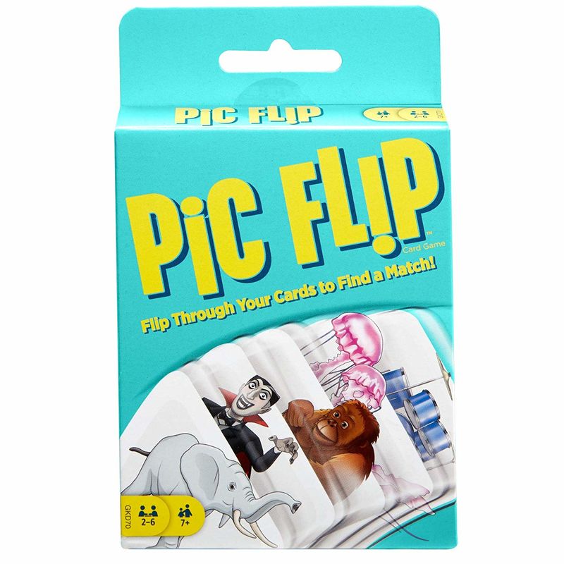 Carte-gioco-Mattel-Pic-Flip-modello-GKD70-per-intrattenimento-di-gruppo