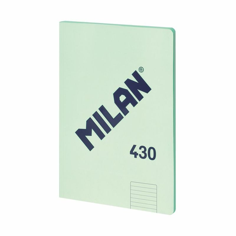 Quaderno-Milan-formato-A4-A-Righe-7mm---48-Fogli-da-95-gr-mq---Microperforato---Copertina-Morbida---Colore-Verde