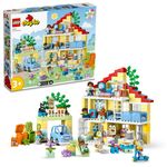 LEGO-DUPLO-10994-Casetta-3-in-1-Casa-delle-Bambole-Auto-Push-and-Go-7-Figure-e-Mattoncino-Luminoso-per-Bambini-da-3--Anni