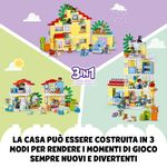 LEGO-DUPLO-10994-Casetta-3-in-1-Casa-delle-Bambole-Auto-Push-and-Go-7-Figure-e-Mattoncino-Luminoso-per-Bambini-da-3--Anni