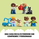 LEGO-DUPLO-10994-Casetta-3-in-1-Casa-delle-Bambole-Auto-Push-and-Go-7-Figure-e-Mattoncino-Luminoso-per-Bambini-da-3--Anni