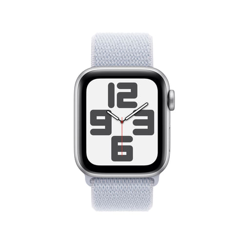 Apple-Watch-SE--2ª-gen.--GPS-40-mm---Smartwatch-Argento-con-Cinturino-Sport-Loop-Nuvola-Azzurra