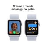 Apple-Watch-SE--2ª-gen.--GPS-40-mm---Smartwatch-Argento-con-Cinturino-Sport-Loop-Nuvola-Azzurra