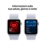 Apple-Watch-SE--2ª-gen.--GPS-40-mm---Smartwatch-Argento-con-Cinturino-Sport-Loop-Nuvola-Azzurra