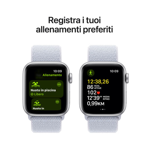 Apple-Watch-SE--2ª-gen.--GPS-40-mm---Smartwatch-Argento-con-Cinturino-Sport-Loop-Nuvola-Azzurra