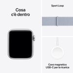 Apple-Watch-SE--2ª-gen.--GPS-40-mm---Smartwatch-Argento-con-Cinturino-Sport-Loop-Nuvola-Azzurra