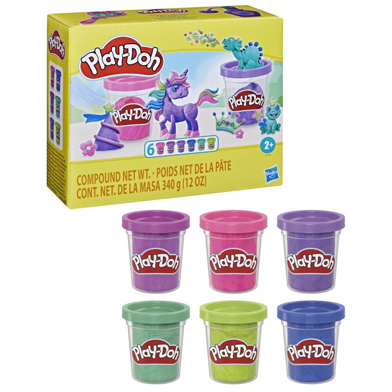 Play-Doh-6-Vasetti-Brillanti-Sparkle-Collection-confezione-da-6-pasta-modellabile-attivita-manuali-per-bambini-e-bambine