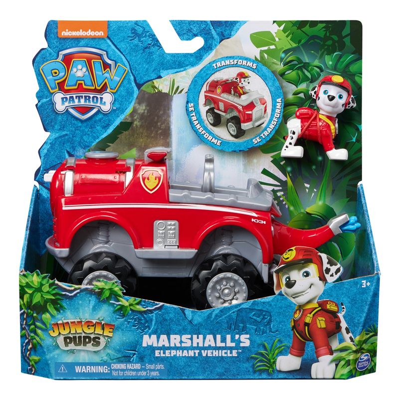 PAW-Patrol-Jungle-Pups-Elephant-Vehicle-di-Marshall-veicolo-giocattolo-con-action-figure-da-collezione-giocattoli-per-bambini-e-bambine-dai-3-anni-in-su