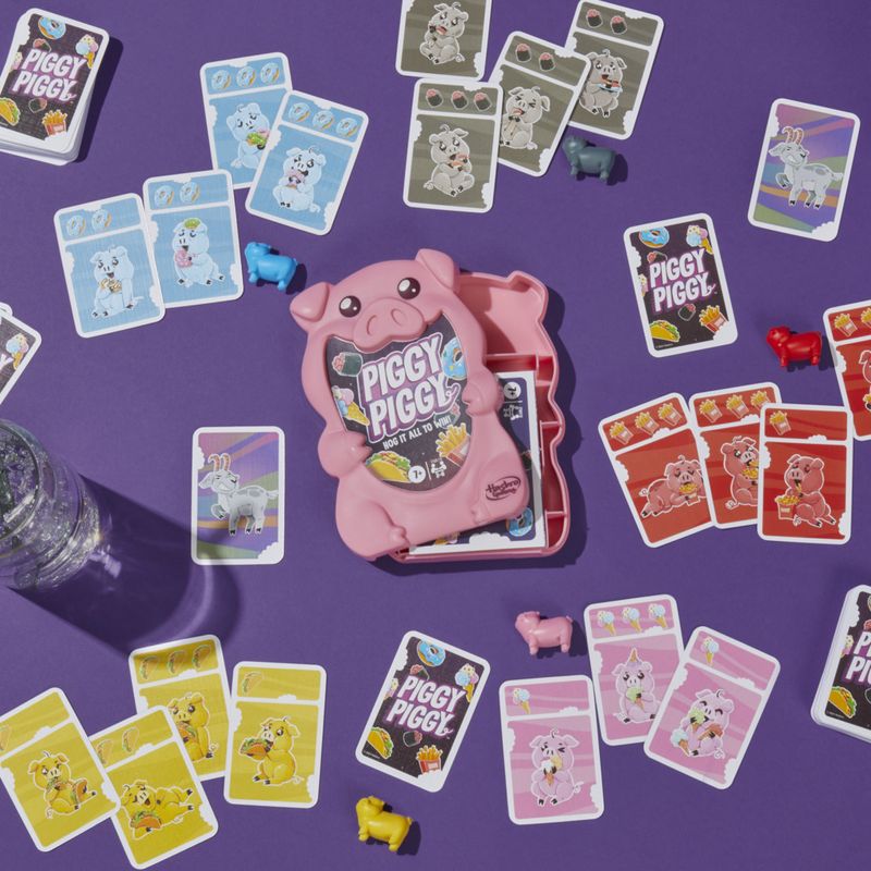 Hasbro-Gaming-Piggy-Piggy-gioco-di-carte-divertente-per-famiglie-da-2-a-6-giocatori-dai-7-anni-in-su