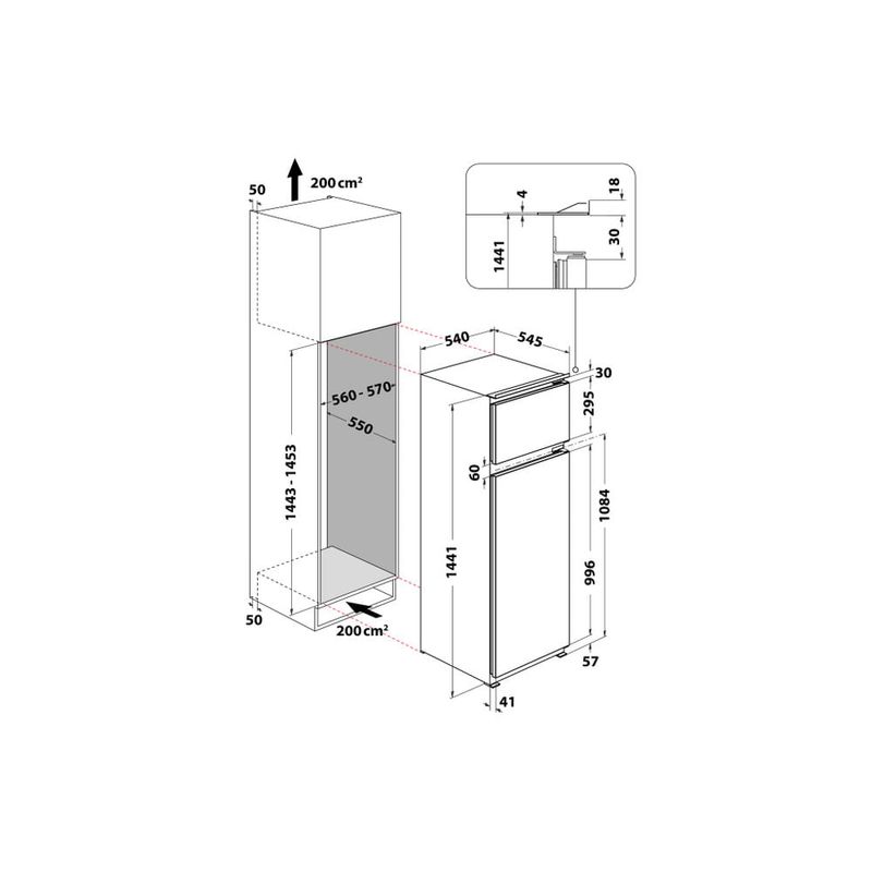 Whirlpool-ART-3802-Da-incasso-218-L-E-Bianco