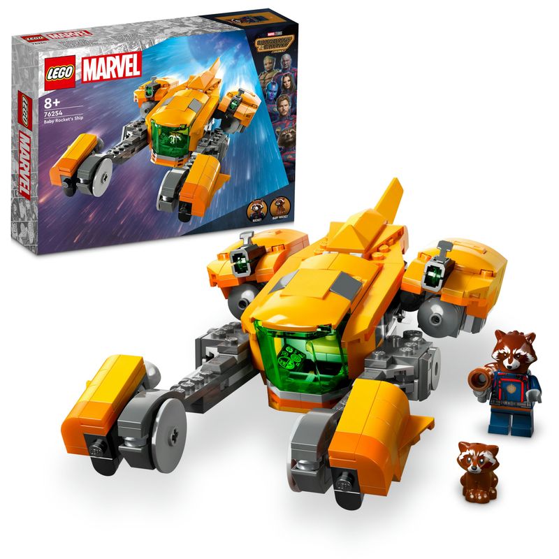 LEGO-Marvel-76254-Astronave-di-Baby-Rocket-Giocattolo-da-Costruire-del-Supereroe-dei-Guardiani-della-Galassia-Volume-3