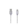Cavo-DCU-Tecnologic-Lightning-C89---Connettore-USB-2.0-in-Alluminio---Conduttore-in-Rame---Colore-Silver