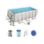 Piscina Fuoriterra Rettangolare 4x2 Frame con Scaletta Pompa Filtro a Cartuccia