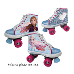 Pattini a Rotelle Frozen Scarpa 33 34 Rollers Skate Sneaker Freno da Bambina