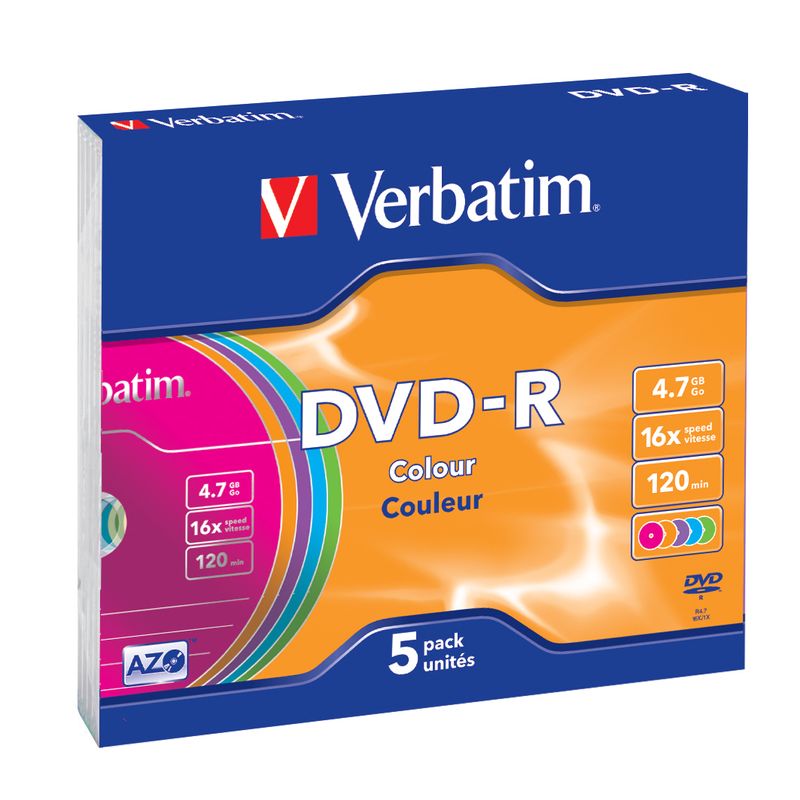 Verbatim-DVD-R-Colour-47-GB-5-pz