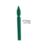 10 Pali per Recinzione Ferro 125 cm Plastificato Verde Paletti da Rete Metallo