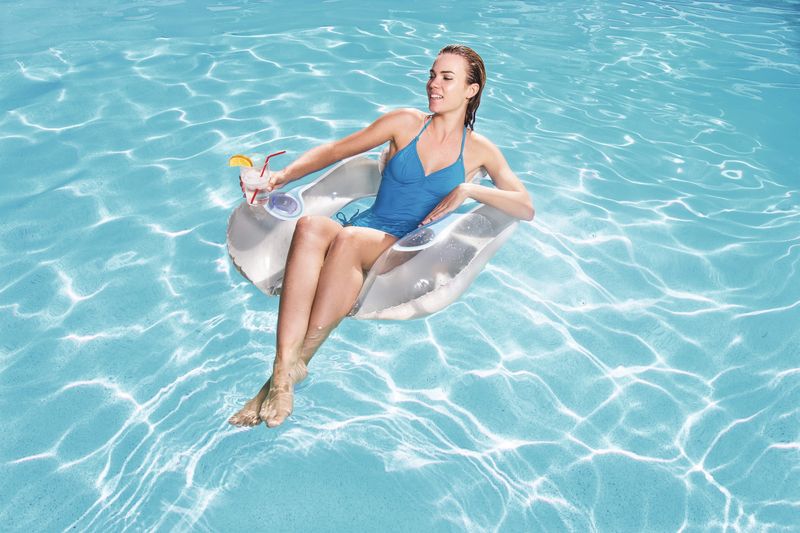 Bestway-43097-galleggiante-da-piscina-e-da-spiaggia-Blu-Trasparente-Fantasia-Vinile-Ciambella-da-nuoto
