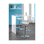 Tavolo Bar Alto 120x60 Bianco Lucido Mobile Bancone Senza Sgabelli da Cucina