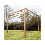 Pergola in Legno 3x3 Gazebo Carport Posto Auto da Giardino Garage NO Copertura