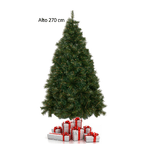 Albero di Natale Alto 270 cm Pino Verde Folto Senza Addobbi