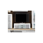 Mobile Basso Porta Tv 2 Ante Bianco Grigio Cemento Beton Madia Soggiorno Living