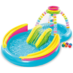 Parco Acquatico Colorato Palline Gonfiabile Piscina con Scivolo per Bimbi