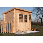 Casetta 28 mm in Legno 2.5x2 Giardino Attrezzi Blockhouse Box Ripostiglio Rimessa