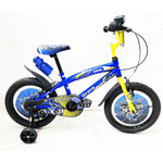 Bicicletta per Bambino Blu Ruota 12 Pollici 2 3 4 Anni con Rotelle