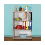 Kit Mobile Libreria 3 Ripiani Rovere Bassa a Giorno Soggiorno Scaffale Bambini