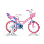 Bicicletta per Bambina 14 Pollici Peppa Pig 3 4 5 6 Anni Pedali Rotelle Freni