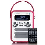 Lenco PDR-051PKWH Portatile Rosa, Bianco