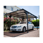 Tettoia in Alluminio 3x4.8 metri Carport Policarbonato Gazebo Posto Auto Capanno