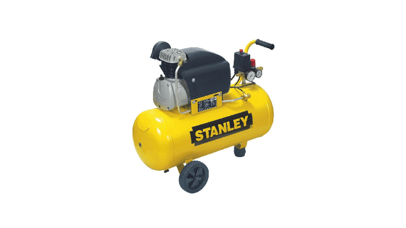 Compressore Aria Stanley 50 Lt Litri Compatto Manometro Elettrico Ruote  Valvola