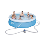 Bestway Piscina 305x76 Gonfiabile Tonda Autoportante con Pompa Fast Set Bambini