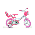 Bicicletta per Bambina 12 Pollici 2 3 4 Anni Hello Kitty Pedali Rotelle 1 Freno