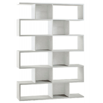 Libreria Modulare Geometrica Bianco in Legno Moderna Scaffale a Giorno