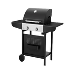 Barbecue a Gas 6Kw Plancha 2 Bruciatori Cucina Portatile 2 Ruote Griglia 48x42cm