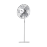 Ventilatore da Pavimento a Piantana Elettrico Bianco Pale Oscillante da Terra