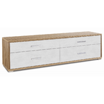 Mobile Moderno 180 Noce Bianco TV 4 Cassetti Credenza Cassettiera Legno