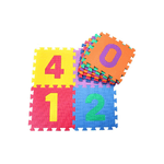 Tappeto Puzzle Componibile 10 Numeri 30x30 Colorati Incastro Pavimento Bambini