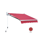 Tenda da Sole Rossa 200x150 Bracci Inclinazione Regolabile Barra Quadra