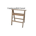 Coppia Cavalletti da Lavoro in Legno Pieghevoli Salvaspazio Tavolo Officina