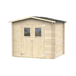 Casetta in Legno Blockhouse 2.5x2 19 mm con Pavimento Ricovero Attrezzi Giardino