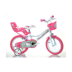 Bicicletta per Bambina 14 Pollici Hello Kitty 3 4 5 6 Anni Rotelle Cestino Bimba