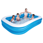 Piscina Family Rettangolare 2 Anelli Gonfiabili 262x175x51 Fuori Terra Giardino