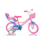 Bicicletta per Bambina 12 Pollici Peppa Pig 2 3 4 Anni Pedali Rotelle 1 Freno